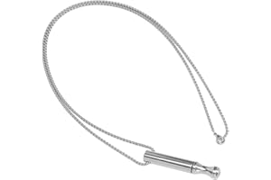 ‎TITA-DONG Modische Atemhalskette, Angsthalskette für Meditation, Entspannung, Beruhigung und Stressabbau, Premium-Edelstahl, Luxuriöse Kette, Geräuschloses Design für Männer und Frauen(Silber)