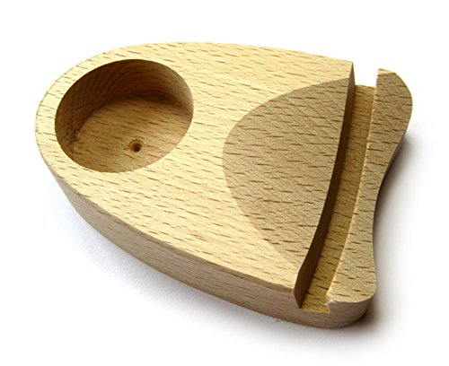 Preisvergleich Produktbild Achatscheibenständer Holz 10 x 7 cm Teelichtständer