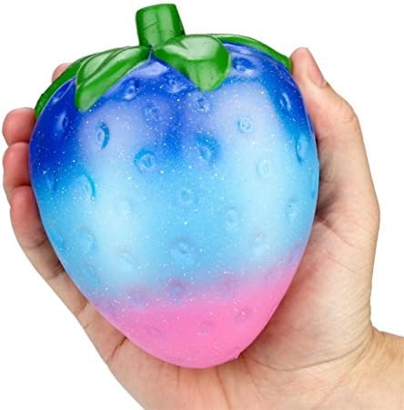5.1' Slow Rising Squishy Quistal 1PC Rainbow Strawberry Squishy Super Jumbo Scented Slow Rising Rare Fun Toy (Galaxy)