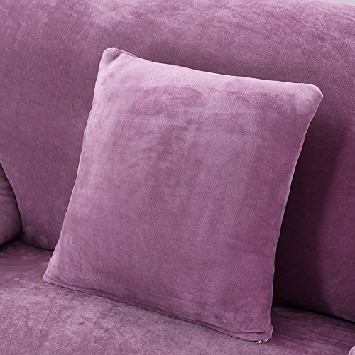 Stretch Sofahusse Sofabezug Sesselbezug Sofaüberwurf Armchair Cover für 1/2 Sitzer LianLe (2 Sitzer 145-185cm, LeichtLila) - 6