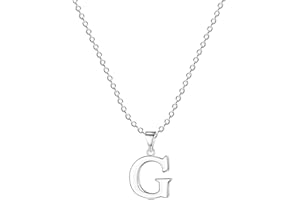 Jokmeo 925 Sterlingsilber Damen Buchstaben-A-Z Halskette, eine feine silberne Buchstabenanhängerhalskette, ideal für den täglichen Tragen von Frauen.X245