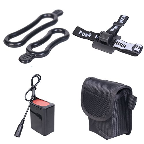 MAIKEHIGH LED Fahrradbeleuchtung / Stirnlampe mit 9 LEDs, 12000 Lumen, Schnellbefestigung / Stirnband und Lithium-Ionen-Akku - 4