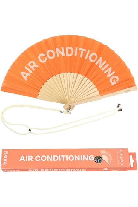 Ventaglio Pieghevole XXL "I'm Hot" - Bamb&ugrave;, Rosa, 64x33 Cm