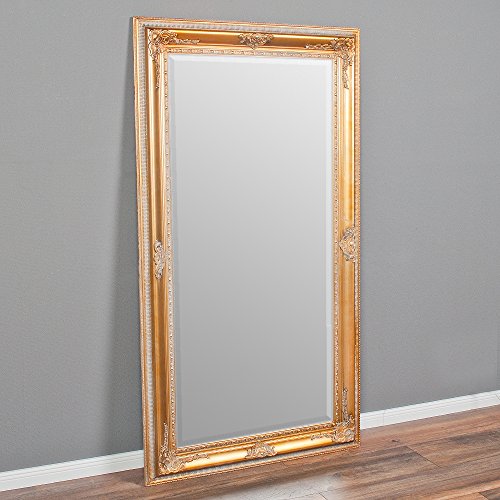BAROCK WANDSPIEGEL Eve 180x100cm SPIEGEL GOLD ANTIK POMPÖS HOLZRAHMEN FACETTE - 2