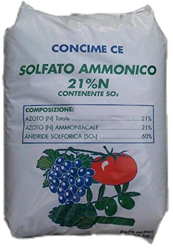 acquaverde SOLFATO AMMONICO CONCIME AZOTATO CONFEZIONE DA 25 KG 21% AZOTO