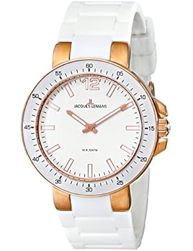 Jacques Lemans Unisex-Armbanduhr Analog Quarz Silikon 1-1709Q