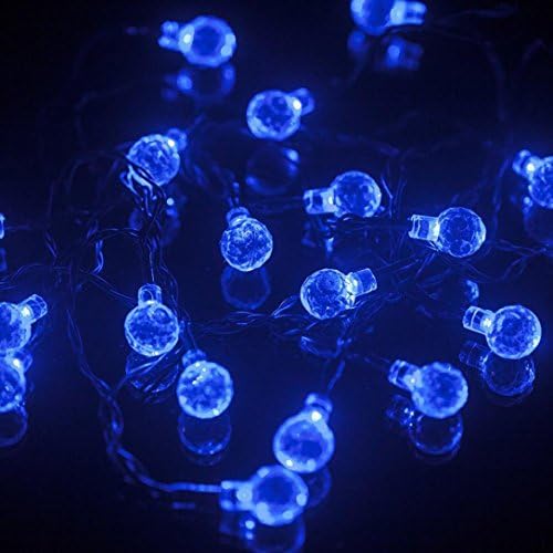 TWEIFER 6.5M 30LED Solar Crystal ball light string For Christmas Wedding Party Decoration(Blue)
