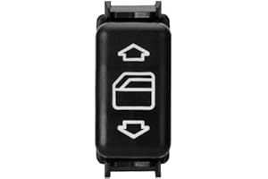 Hlyjoon 1248204610KZ Interruptor de control de la ventana de alimentación del coche 1248204610 Interruptor de control de interruptor de control eléctrico regulador para 190260300350420560 1986-1993