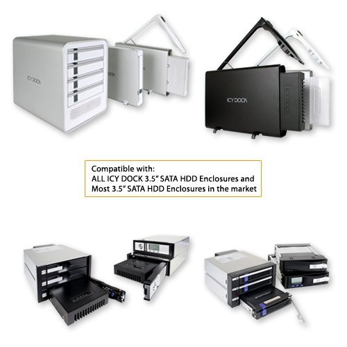 2,5 Zoll (6,4cm) zu 3,5 Zoll (8,9cm) SATA SSD/HDD Konverter – Icy Dock EZConvert MB882SP-1S-1B - 4