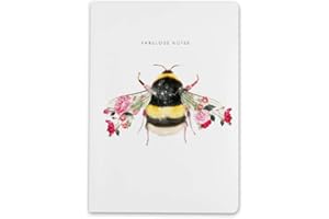 LOLA DESIGN LTD Lola Design - A5 Journal Notebook - Fabulous Notes, Bee Design - Perfect for Journaling, Note-Taking - Designed and Printed in The UK - Luxurious Matt-Finish, 192 Lined Pages