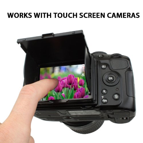 ENHANCE Pare Soleil Prot  ge Ecran Universel pour Appareils Photo Num  riques avec Ecran LCD de 3 pouces  7 62 cm  au Format 4 3 - Canon   Sony   Nikon