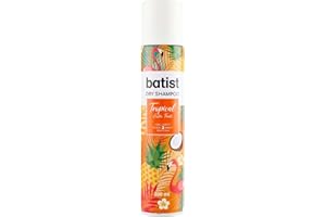 Batist Shampoo Secco Tropical, Shampoo a secco con profumazione esotica al cocco e frutto della passione, Shampoo secco per acconciature e messe in piega, per tutti i capelli, 200 ml, Made in Italy