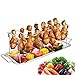 Produktbild Hähnchenschenkel Halter mit Auffangschale für 14 Keulen, Hähnchenkeulen Halter für perfekt gegrillte Chicken Wings, Geflügelhalter aus Edelstahl für gleichmäßig gegarte Hähnchenkeulen aus dem Backofen