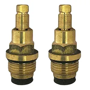 IMPODA Disc with Square Head, Spare Part for Taps Repairing Spindle Tap Inner Part Fitting Cartridge Suitable for Essco Type Models (Golden, 1/2 Inch x 56mm) - Set of 2