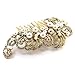 Bride Boutique Bridal Wedding Vintage Style Gold Crystal & Pearl Cluster Hair Slide Side Comb