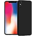 EMODIL Case for iPhone XS Max Cover Black Slim Fit Soft Back TPU Cover Flexible Silicone Cover Matte for iPhone XS Max ® (Black)