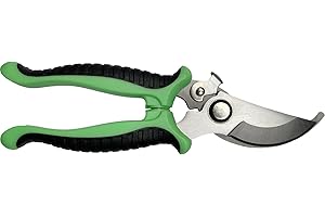 Newaner Tijeras de podar, antideslizantes con mango de bloqueo, de reparación profesional de flores, multifuncionales para cortar ramas y ratán（verde）