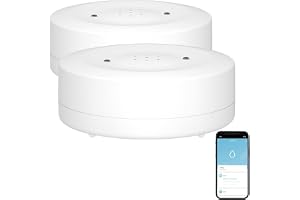 Luminea Home Control 2-pack WLAN Vattensensor, 80 dB larmton, WLAN
