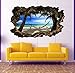 Produktbild 3D Wandtattoo Hängematte Strand Meer Urlaub Palme Wandbild Wandsticker Wandmotiv Wohnzimmer Wand Aufkleber 11E648all, Wandbild Größe E:98cmx58cm