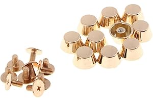 Oshhni 10x Taschenfüße Zum Schrauben, 11,5 Mm Bodennägel Dekonieten Ziernieten