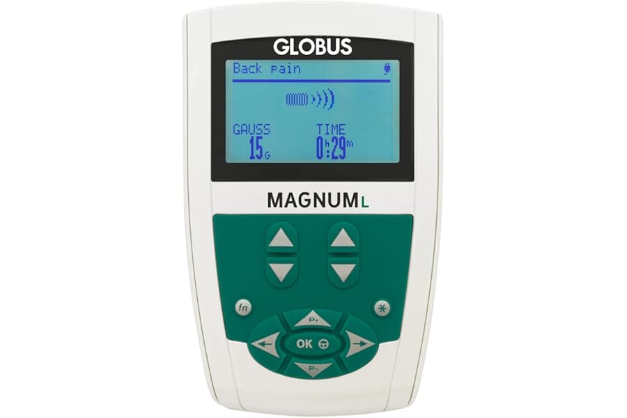 Globus | Magnum L, High Power Home Magnetotherapy, 8 Programs for Most Common Diseases such as Fractures, Cervical Pains, Back Pain, Osteoporosis, Osteoarthritis, Arthritis and Epicondylitis