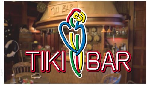bb331 Tiki Bar Parrot Banner Sign