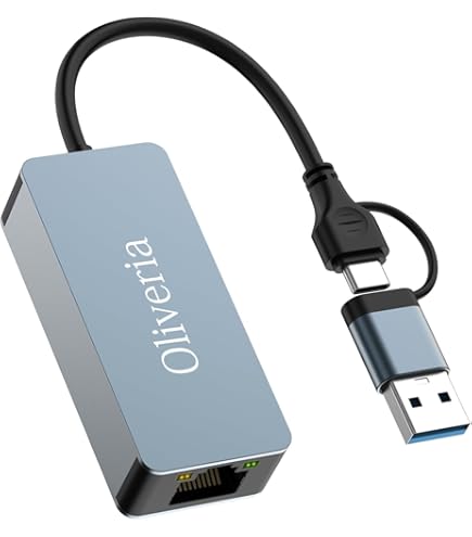 USB Ethernet Adapter, USB 3.0 Hub With Rj45,4-in-1 3.0 Hub With Gigabit Ethernet Adapter, Gigabit Ethernet To USB Adapter For Laptop,PC, MacBook Pro, IPad Pro,and More Type A Laptops