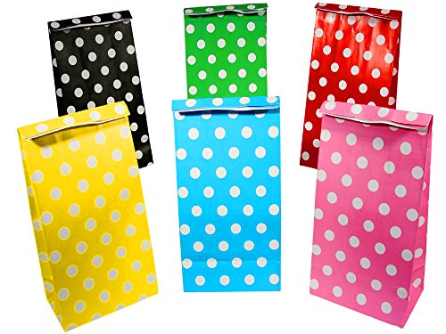 German Trendseller® – 12er Set Geschenke Papier – Tütchen mit Punkten┃ zum Befüllen ┃ Polka ┃ Geschenke Tüten mit Pünktchen ┃ Kindergeburtstag ┃ Mitgebsel ┃ Gastgeschenk ┃ 12 Stück - 2