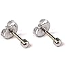 Caflon Official Product Silver Earrings Stainless Steel Small Studs, Stainless Steel, No Gemstone