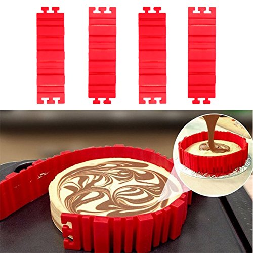 UBEST Silikon Kuchen Form, kreativ DIY Fondant Backform, Backen Zubehör, 4 Pcs per Set