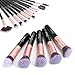 Bestope Makeup Brush Set-16pcs Professional Make Up Brushes Cosmetic Makeup Brushes Makeup Make Up Brush Set with Soft Synthetic and Vegan Bristles Beauty Tools for All Consistencies-Rose Gold