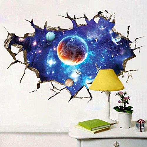 Oyedens Neue 3D-Fenster-Ansicht Wandaufkleber Entfernbare Vinyl Kunst-Raum-Abziehbild-Wandhauptdekoration - 4