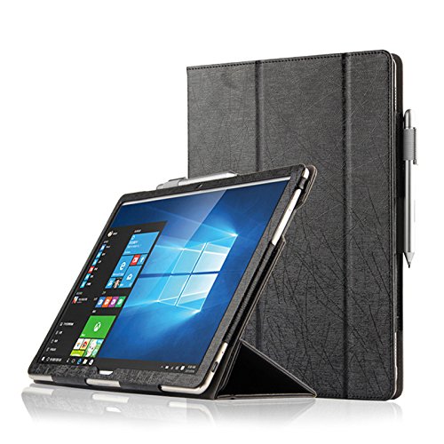 Flip Schlank PU Leder Full Schutzhülle Book Case Handstativ Cover Ständer für Huawei matebook 30,5 cm 30,5 cm hz-w09 hz-w19 Tablet schwarz