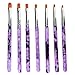 SODIAL(R)7pc UV Gel Acrylic Nail Art Tips Builder Brush