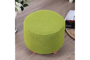 uyeoco 1/2/4 pcs Ottomans Cover Stool Cover Round/Square Storage Ottoman Cover 30 * 30cm Stretch Jacquard Rectangle Stool Covers Footstool Slipcover Sofa Protector Water-repellent Spandex