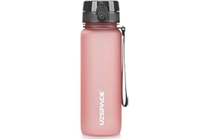 UZSPACE Sports Water Bottle 500ml/800ml/1L/1.5L, BPA Free Tritan Leakproof Reusable Water Bottles With Strainer for Adults Kids School Gym Running Outdoor