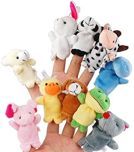 10 Marionnettes à Doigts Animaux Mignons - Set De Poupées Pour Spectacles, Jeux Et Histoires Avec Enfants