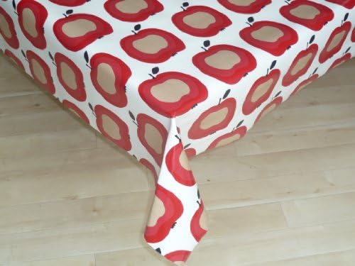 red apples oilcloth wipe clean tablecloth 2mtrs x 135cm