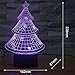 Produktbild SUGER-LIGHT 3D Lampe LED Täuschung Nachtlicht Weihnachten Baum Illusion Lampe Nacht Licht Schreibtisch Dekoration 7 Farben Veränderung Fern Steuern Innen Zuhause Dekoration