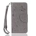 Produktbild OnePlus 3 / OnePlus 3T Hülle,Cozy Hut ® Schmetterling Series Book Type Slim Fit Soft Silikon Magnetverschluss Schutzhülle PU Leder Hülle Flip Wallet Case Kunst leder Tasche Cover mit Standfunktion und Kartenfächer für OnePlus 3 / OnePlus 3T - grau