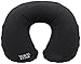 Produktbild travelstar: Aufblasbares Nackenkissen mit Fleece-Bezug, schwarz