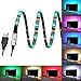 Produktbild FAS1 RGB LED Streifen TV Stimmungs Lichter USB Fernseh Hintergrundbeleuchtung Justierbare Geschwindigkeit Helligkeit - Wasserdichte 100CM 5V LED Beleuchtung Für Fernsehen, Tischrechner, Fisch-Behälter