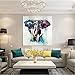 Produktbild ZXP Malerei Der Modernen Kunst Handgemaltes ÖLgemäLde Elefant Tier Auf Der Leinwand Schlafzimmer Wohnzimmer WäNde Hintergrund Dekoration Fresken Drucken Kein Rahmen Bereit Zum AufhäNgen , 80cm×80cm