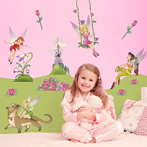 leostickers®-Leokit Magical Fairies: Professional 12 Adhesives for the Baby's Room. Enchanted Castle, Fairies, Roses etc. Turn your bedroom girl in a Magic Kingdom.