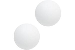 EYEPOWER Palline di Ricambio per Calcio Balilla | Set di 2 Palline da Biliardino Ø36 mm 21 Grammi | plastica Dura Ruvida Antiscivolo | Bianco
