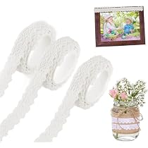 BORDSTRACT 3 Rotoli Di Nastro Di Pizzo Di Iuta - Larghezza 15 Cm X Lunghezza 2,3 M - Fettuccia Decorativa Per Matrimoni Rustici E Fai Da Te