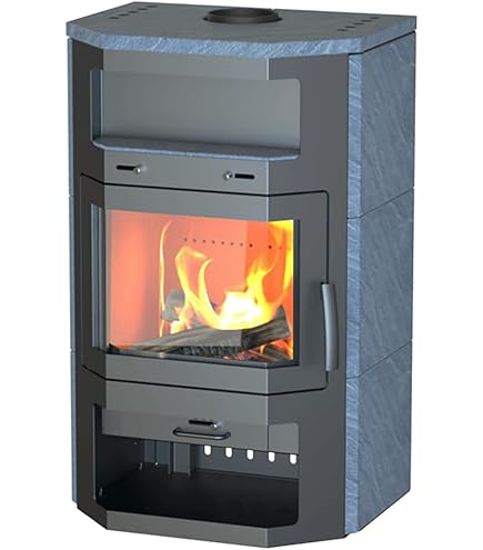 FIREPLACE Kaminofen RONDALE | 5 KW Speckstein Ofen | Mit Externer Luftzufuhr