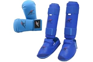 Baoblaze Set di Attrezzi da Combattimento per Karate, Guanti con Protezione per Calzature, parastinchi, Scarpe da Karate per Principianti, Esercizi per Adulti