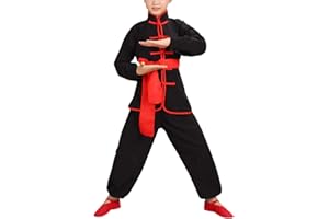 Huatime Artes Marciales Ropa Niño Conjuntos - Estudiante Niños Chino Tradicional Tai Chi Wushu Rendimiento Uniformes Kung Fu Chicas Ejercicio Trajes de Ropa