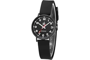 SHENGKE SK Deportes Reloj de Mujer ultradelgado de Moda para Profesionales médicos, Enfermeras, médicos, Estudiantes, Reloj con Esfera de fácil Lectura, Correa de Silicona Colorida